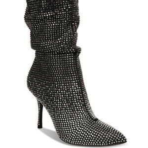 Thalia Sodi Women's Raquell Slouch Pointed-Toe Embellished Dress Boots - Black O